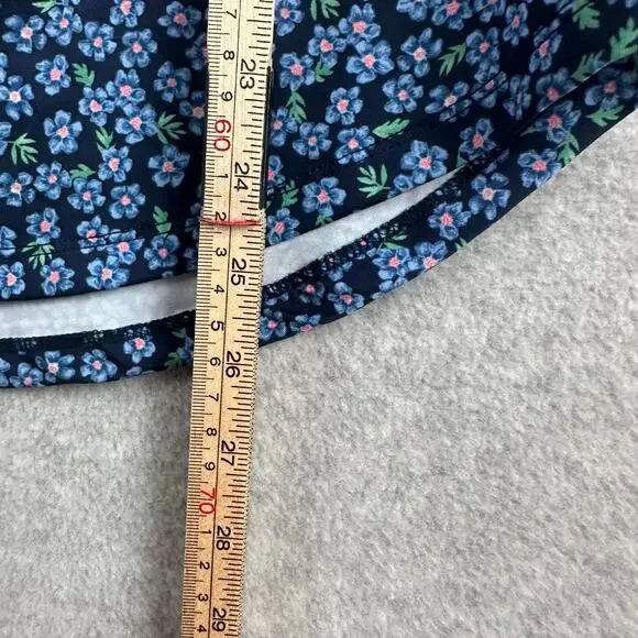 Bad Birdie Sleeveless Collared Shirt Size S Navy Floral Tennis Pickleball Golf - Picture 7 of 7